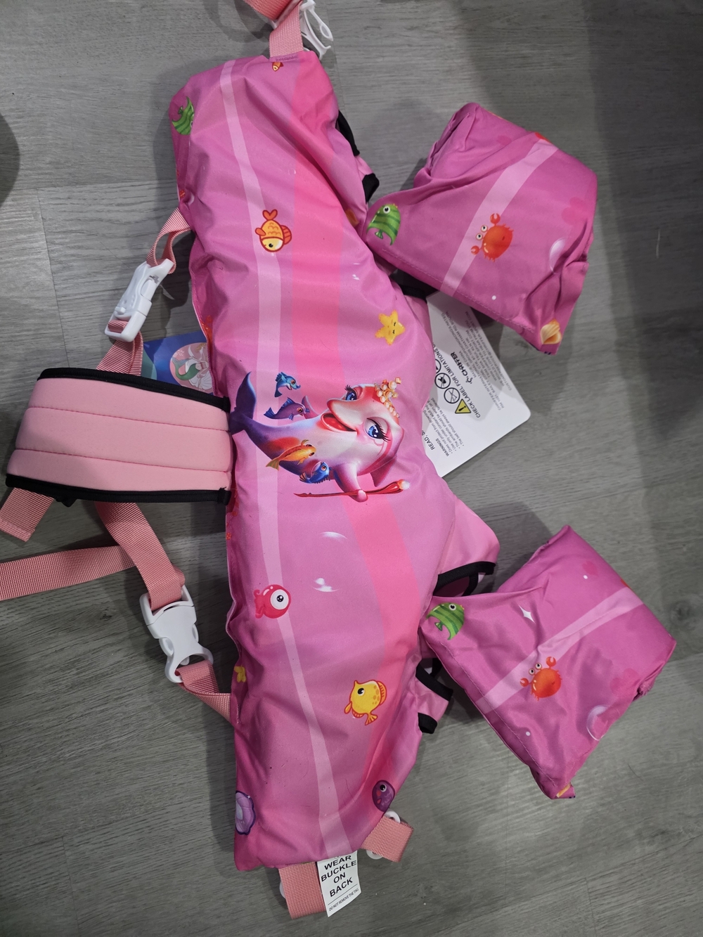 Critter Kids Swim Vest Pink Girls Swim Vest NWT